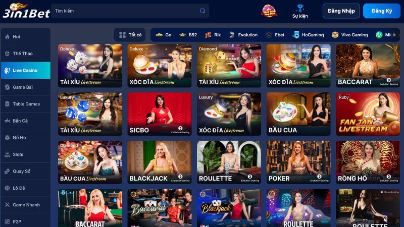 Đa Dạng Các Sản Phẩm Cá Cược Tại Nhà Cái 3in1bet